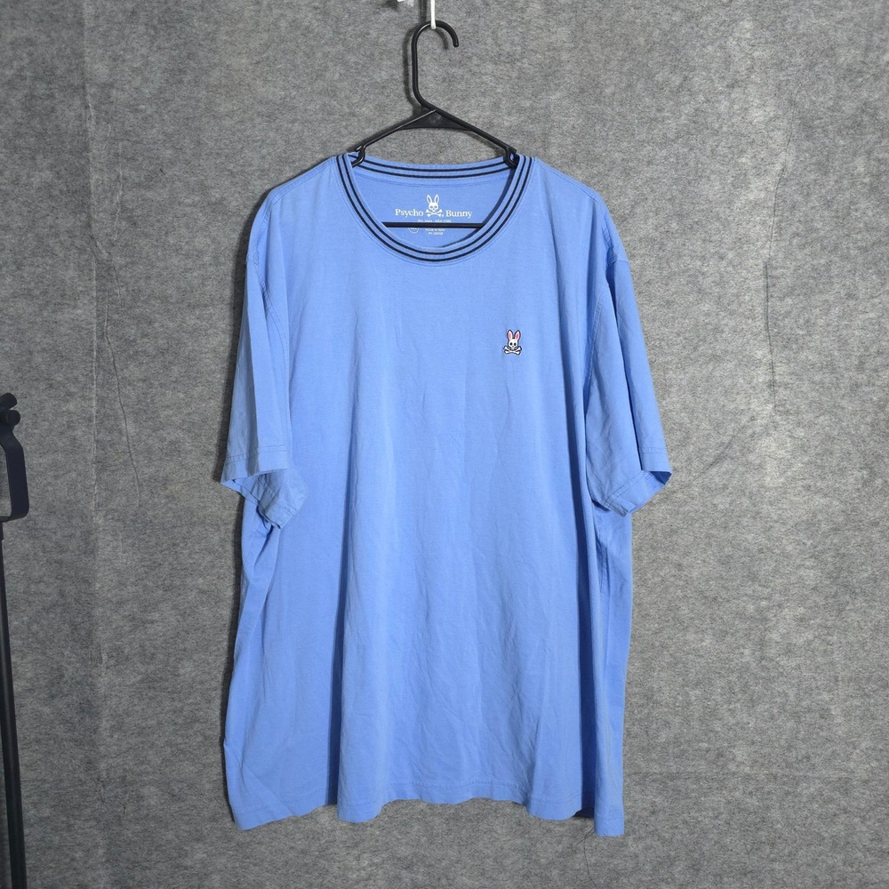 Psycho Bunny T-Shirt Mens 3XL Blue Pima Cotton Short Sleeve Embroidered Logo Tee